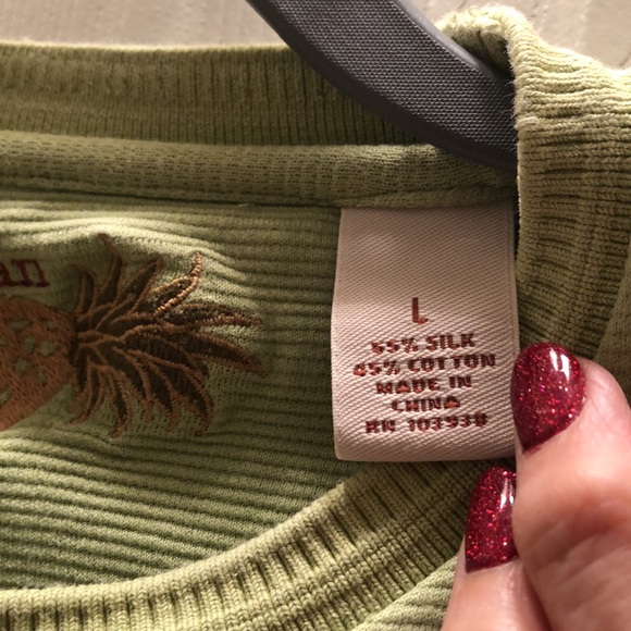 Caribbean Tropical Lime Pullover Short Sleeve Shirt - Picture 3 of 10